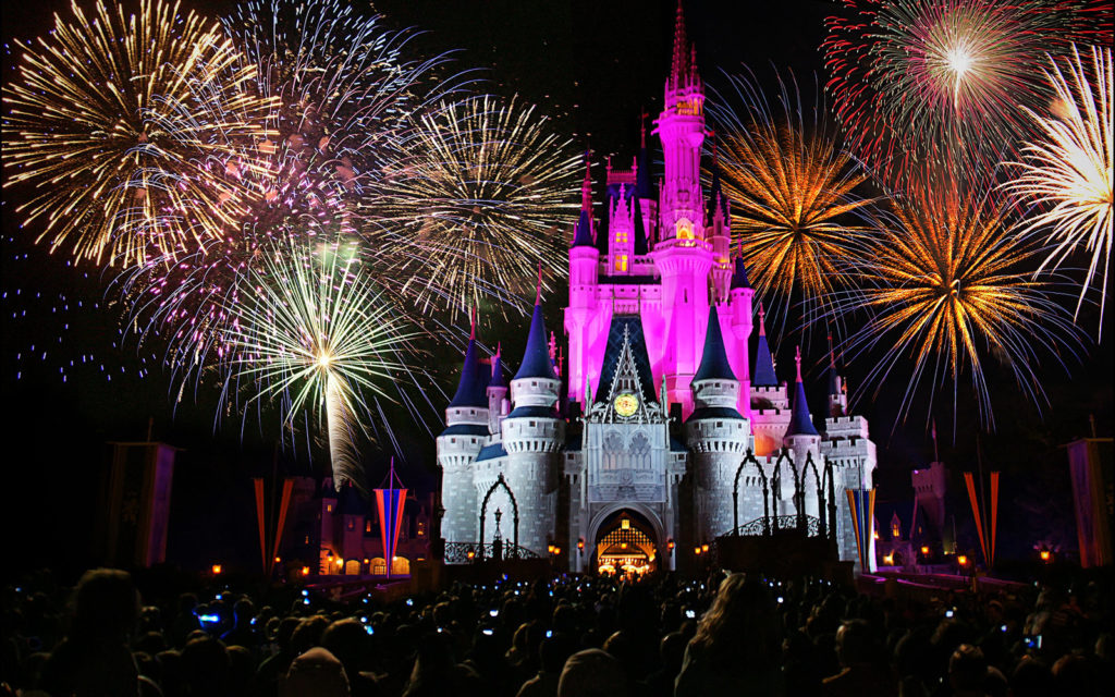 walt disney world – magic kingdom castle fireworks
